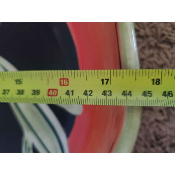 18"x"14" Clay Art Southwest Platter Hand Painted Cactus Cowboy Boot Cowboy Hat - Picture 3 of 4